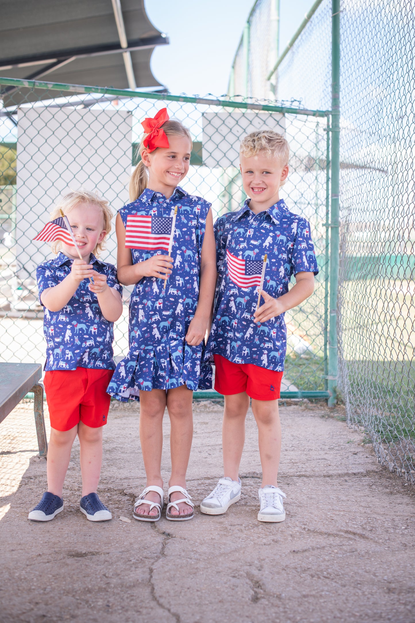 Yankee Doodle Dogs Polo Sleeveless Dress