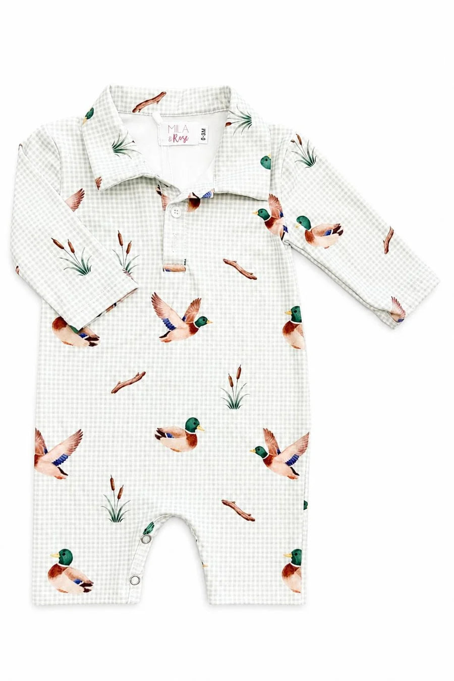 Duck Pond L/S Polo Romper