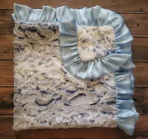 Dusty Blue Minky Blanket
