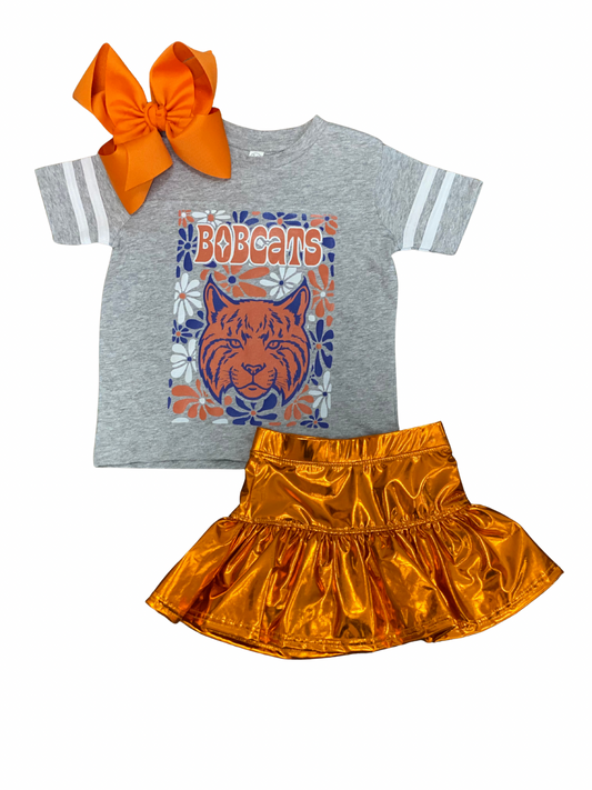 Vintage Bobcat / Gray Varsity Shirt