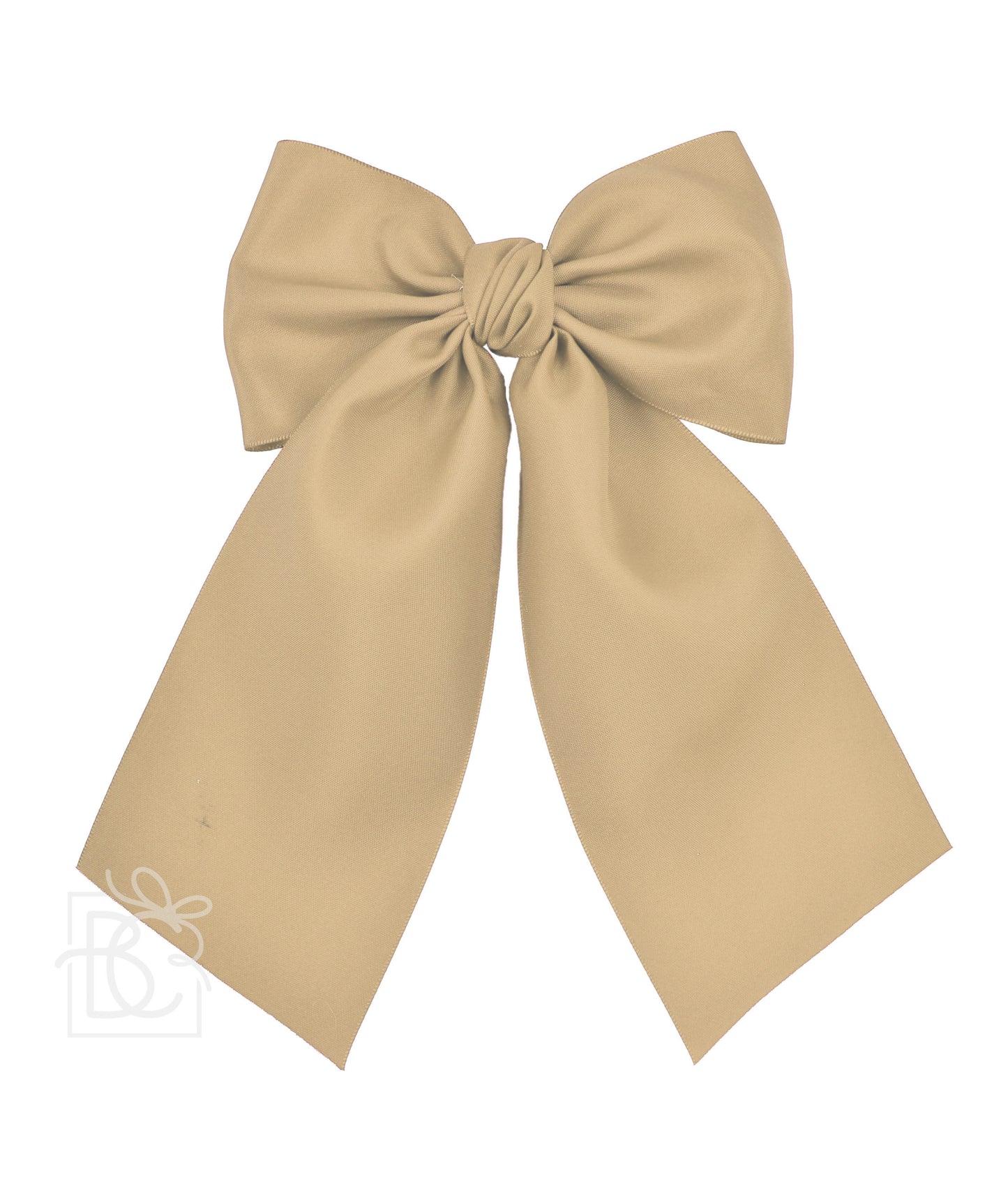 Opaque Satin Bow with Euro Knot & Tails - 4.5"