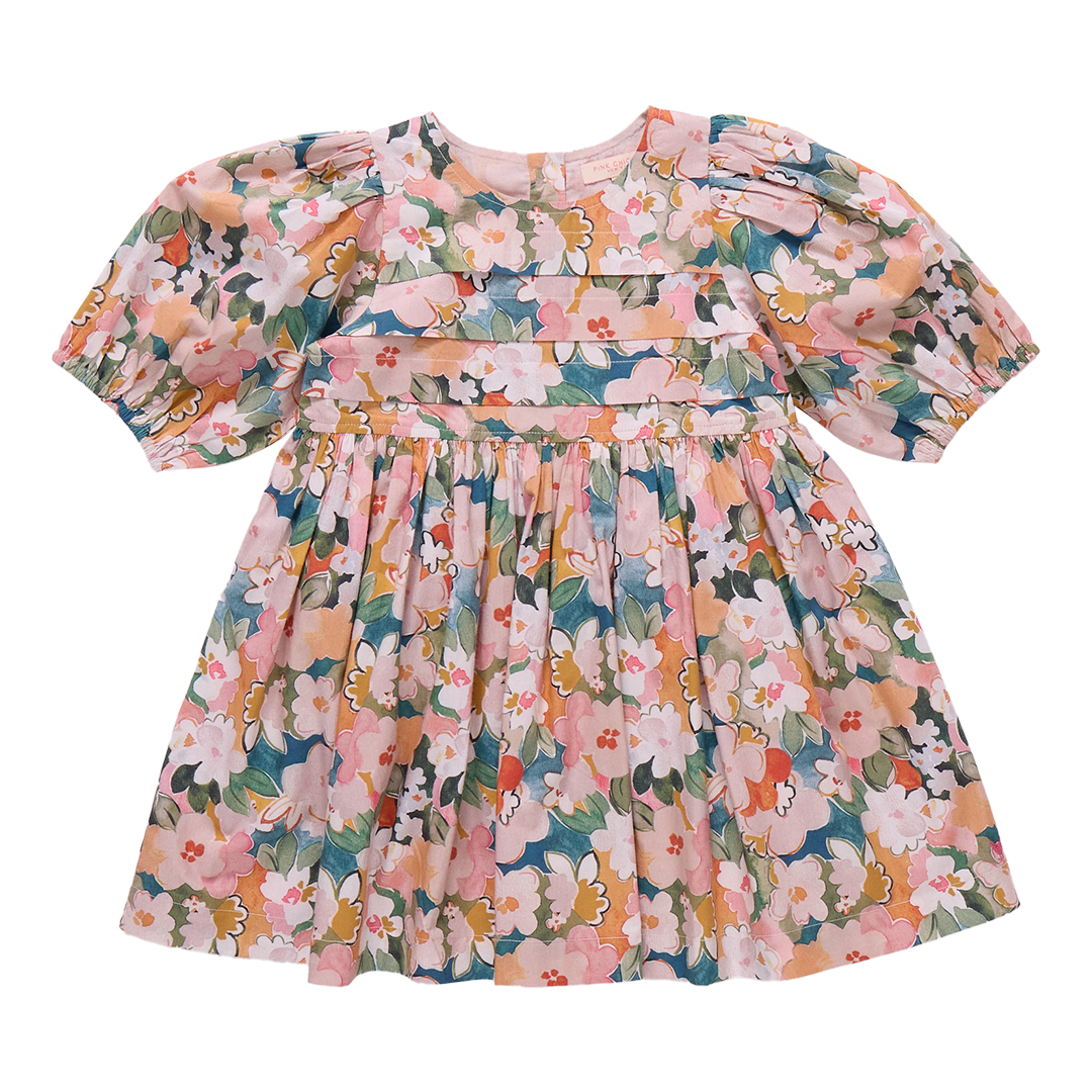 Girls Evelyn Dress // Watercolor Floral