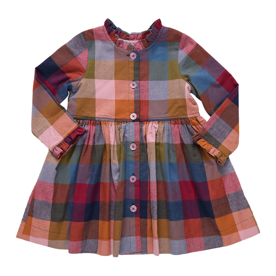 Girls Autumn Dress // Harvest Check