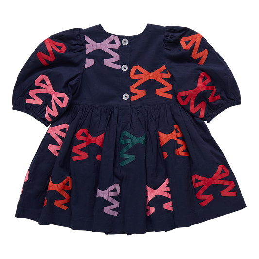 Girls Brooke Dress // Multi Bow Applique