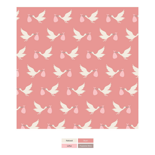 Blush Stork Footie