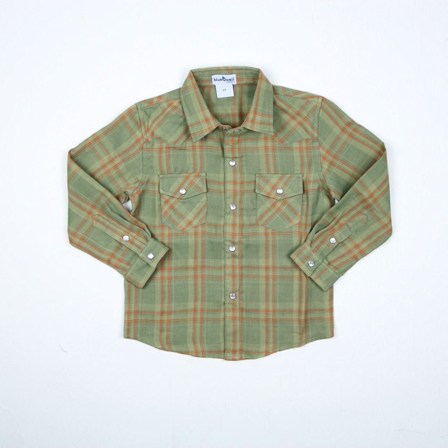 Deer Camp Plaid Pearl Snap Long Sleeve Flannel Shirt