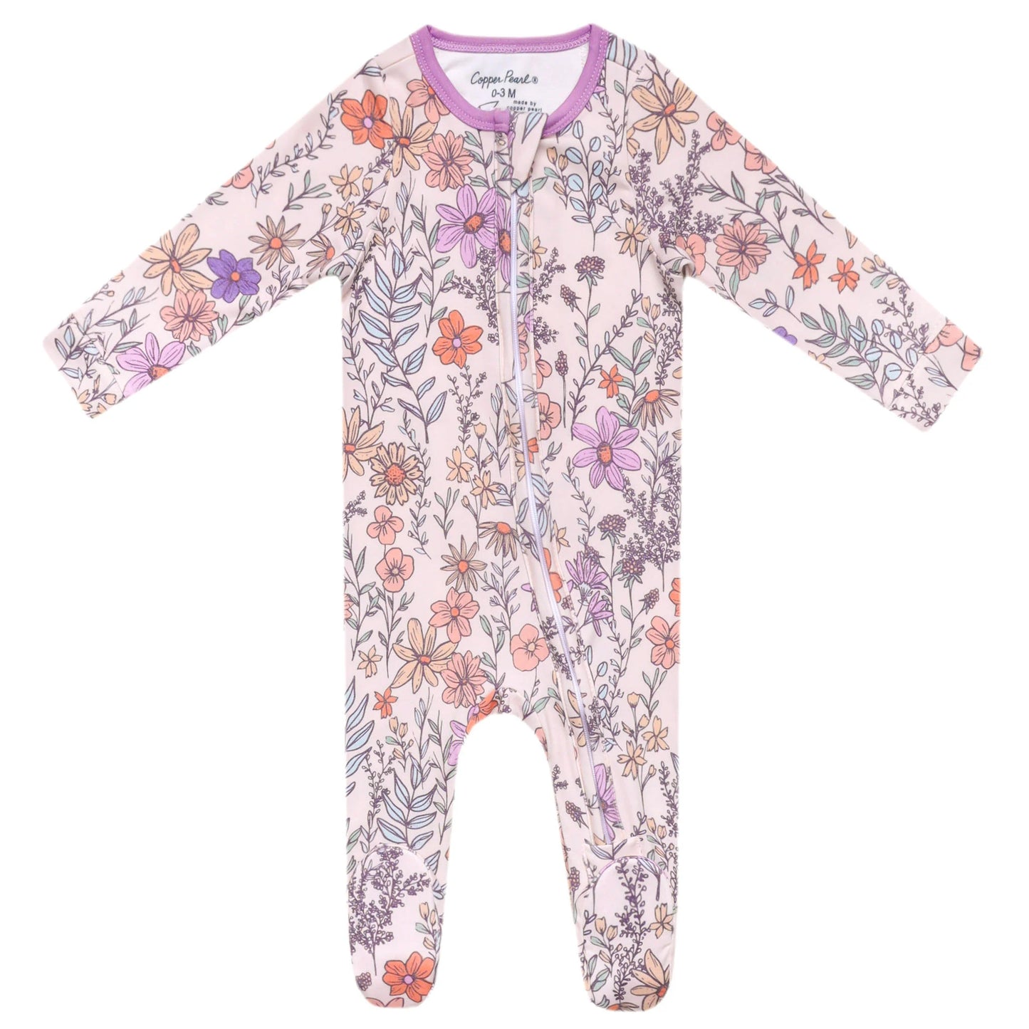 Flora Zip-up Footie