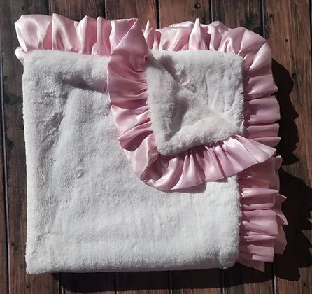 Frosted Pink Minky Blanket