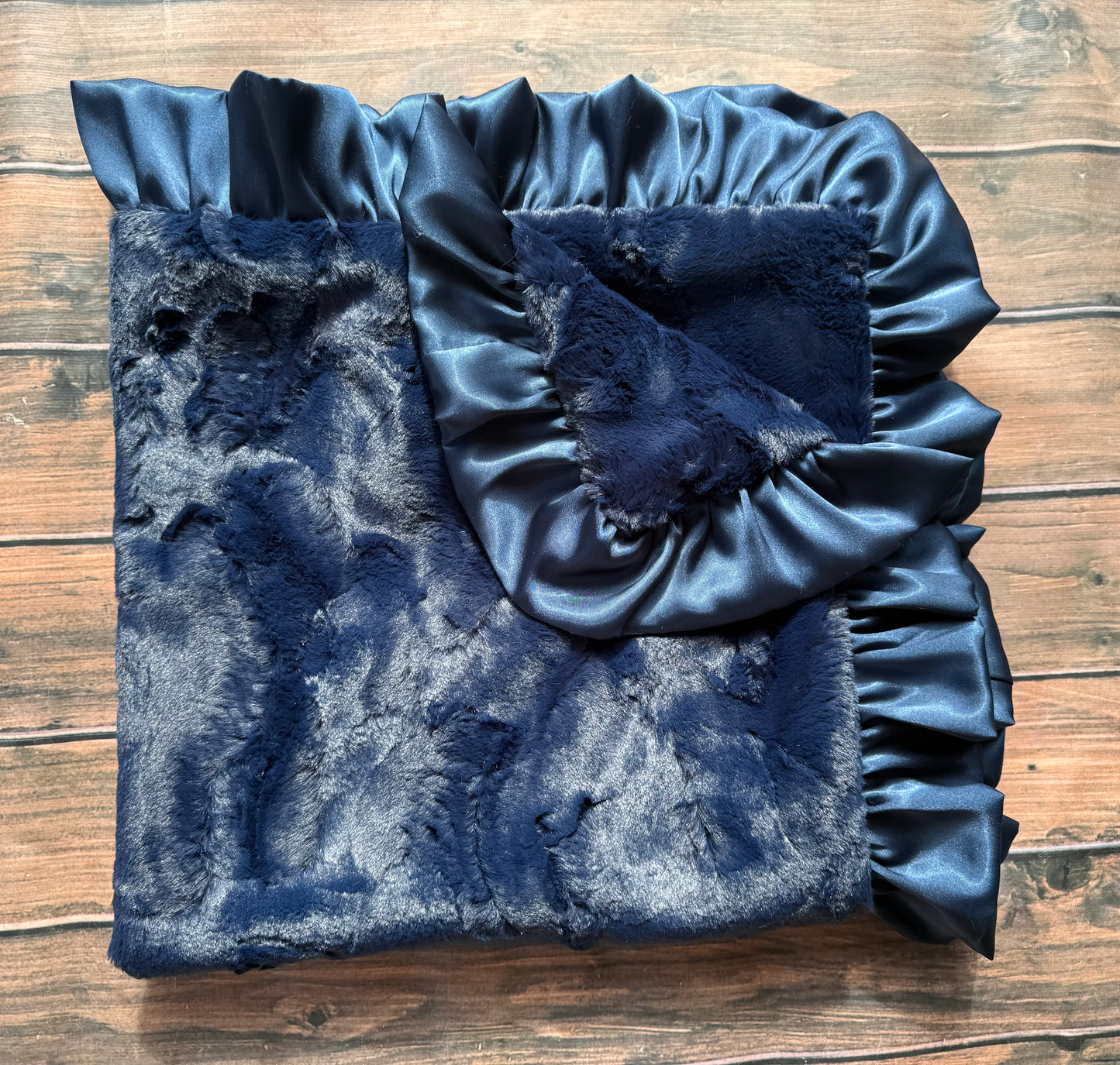 Navy Minky Blanket