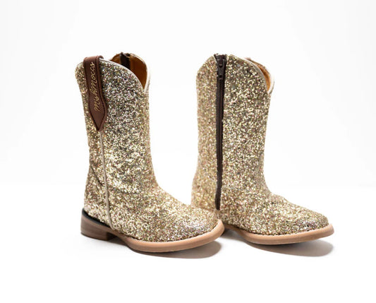 Princess Boots Square Toe- Gold