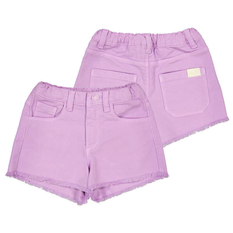 Lilac Purple Jean shorts with pockets