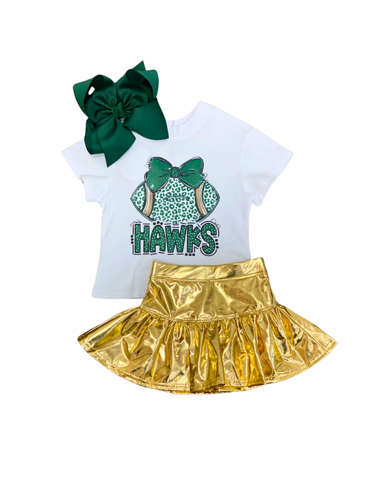 Hawks Football on Boxy Tee