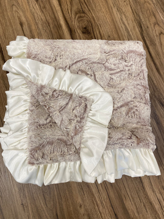 Teddy Bear Solid Minky Blanket