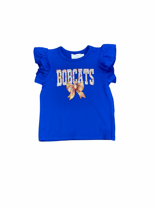 Floral Bobcat Ruffle Tee