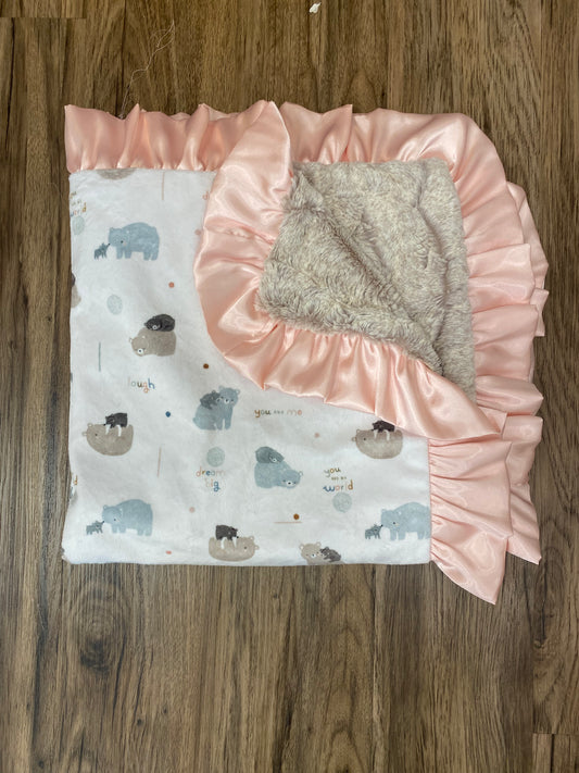 You Are the World Minky Blanket