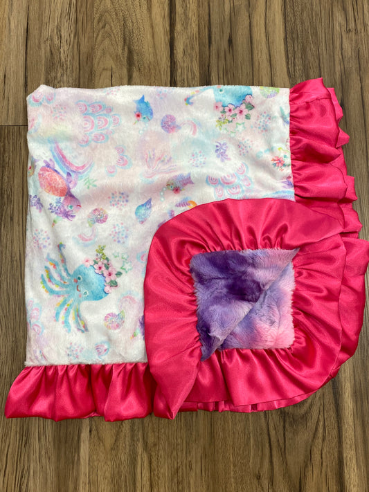 Purple Tie Dye Minky Blanket