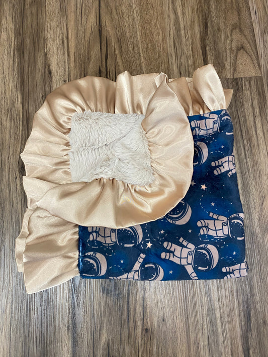 Astronaut Minky Blanket