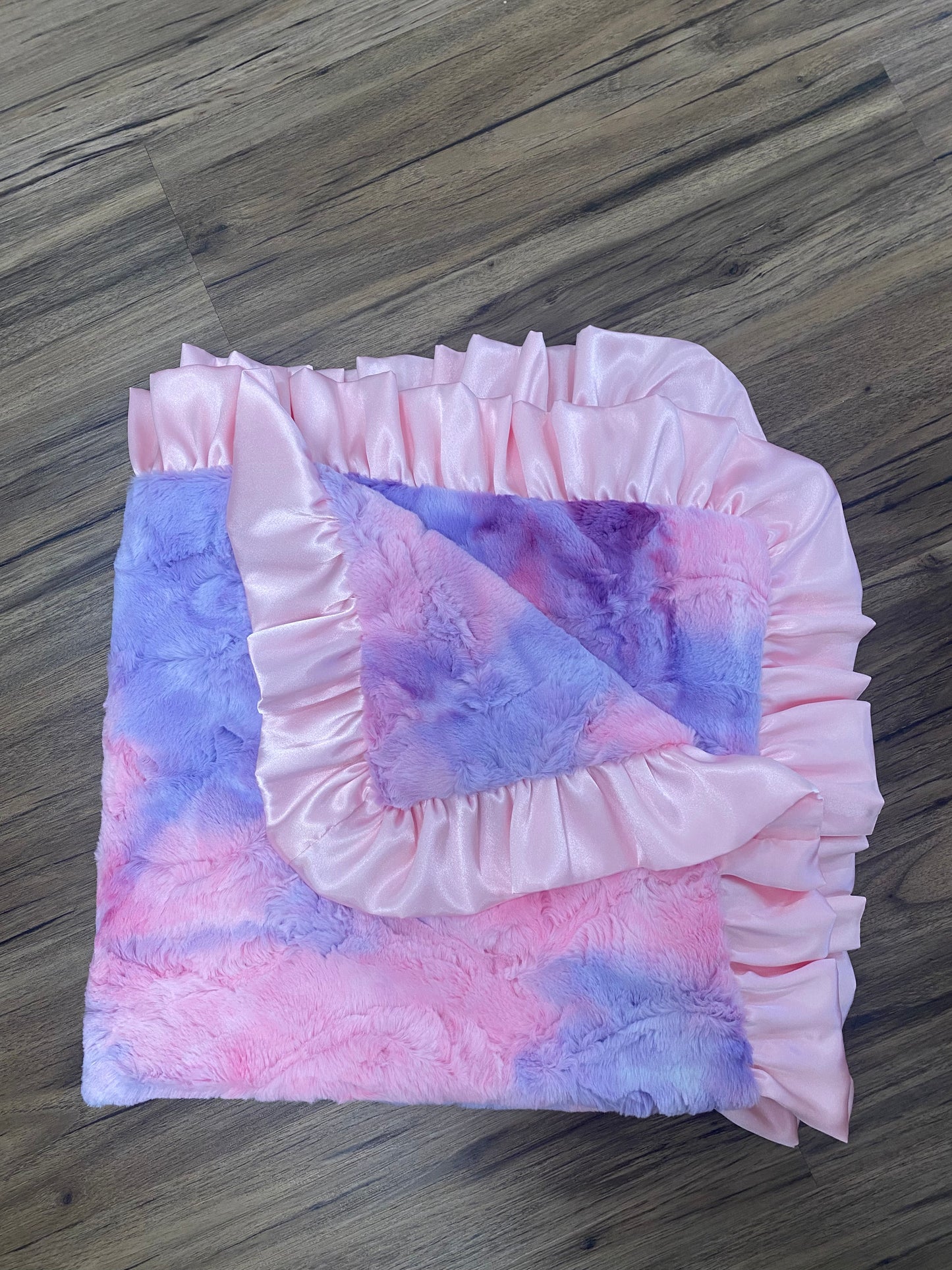Purple Tie Dye Minky Blanket