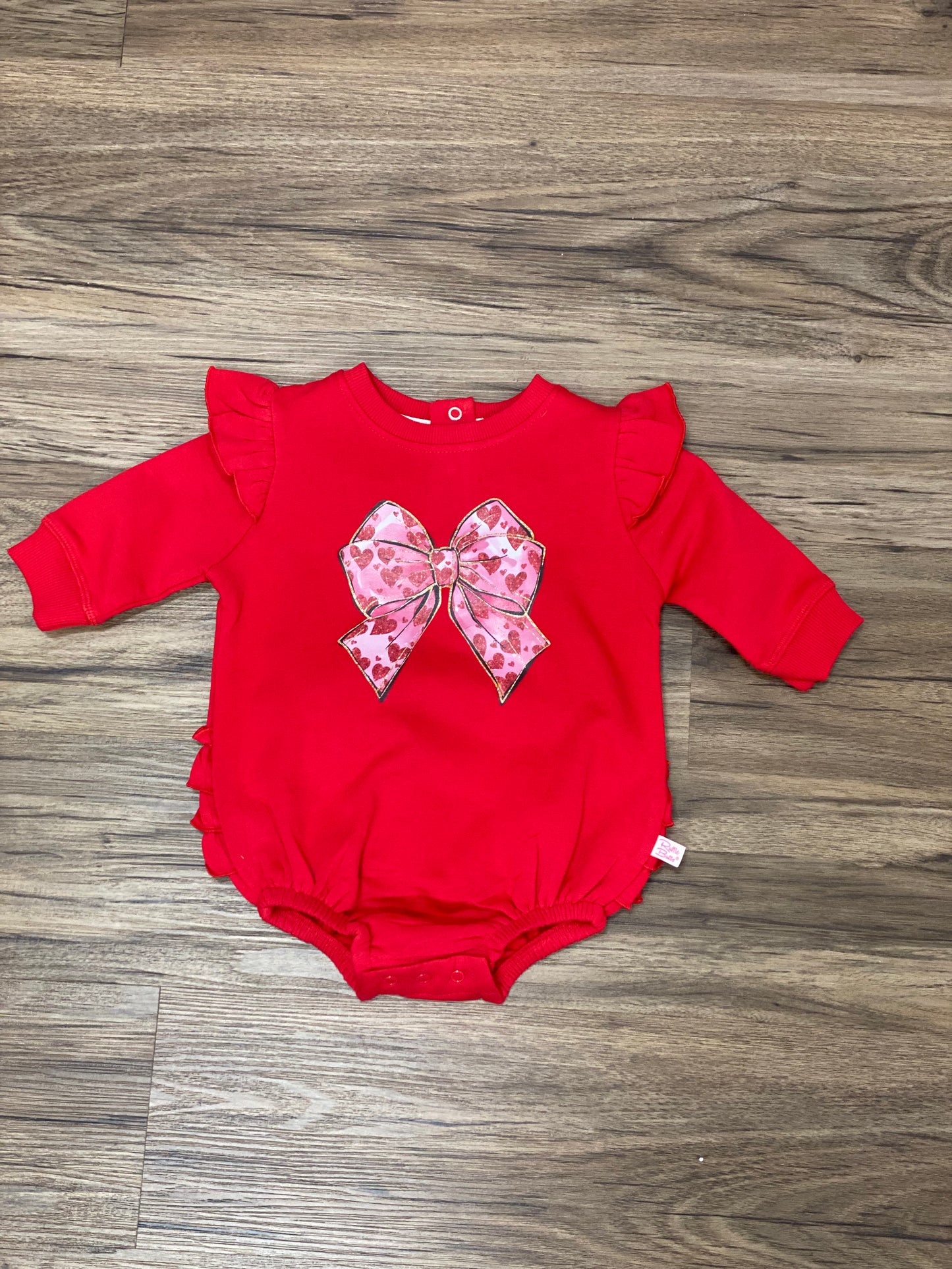 Red Bow Valentine Romper