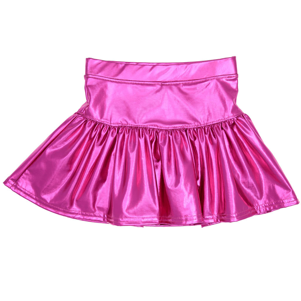 Metallic Skort // Hot Pink