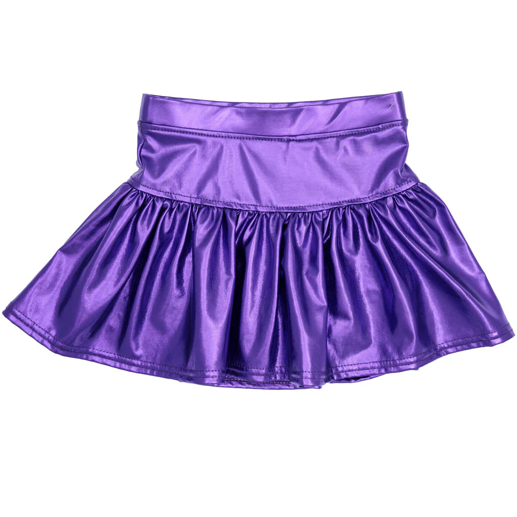 Metallic Skort // Purple (RUNS SMALL)