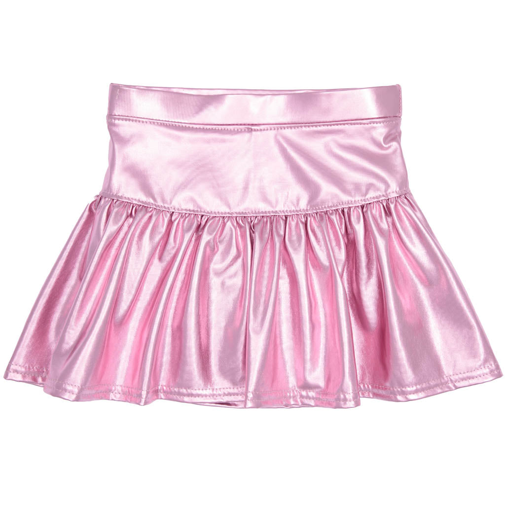 Metallic Skort // Light Pink