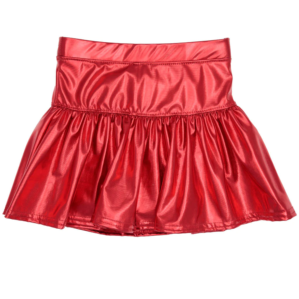 Metallic Skort // Red