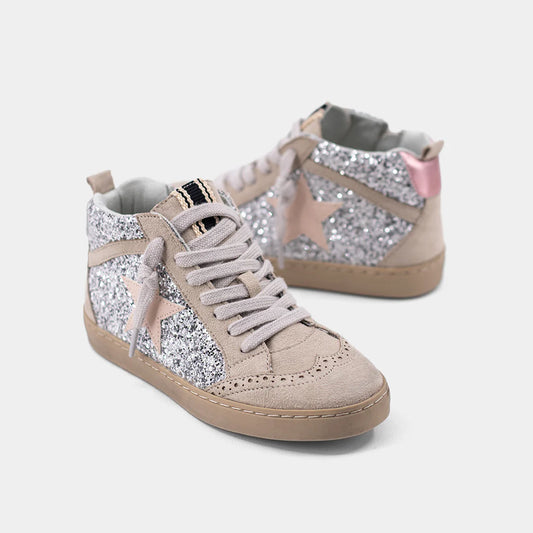 Paulina Mini Sneaker // Sterling Glitter (Kids)