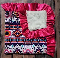 Pink Aztec Minky Blanket