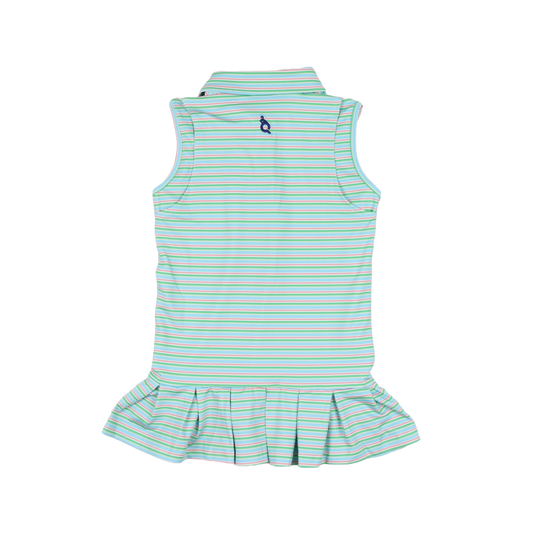 Performance Polo Dress // Sherbet Stripe