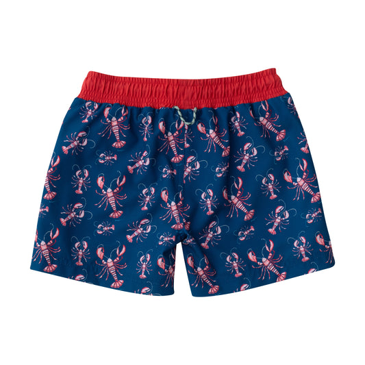 Lobster Print Boogie Board Swim Trunk