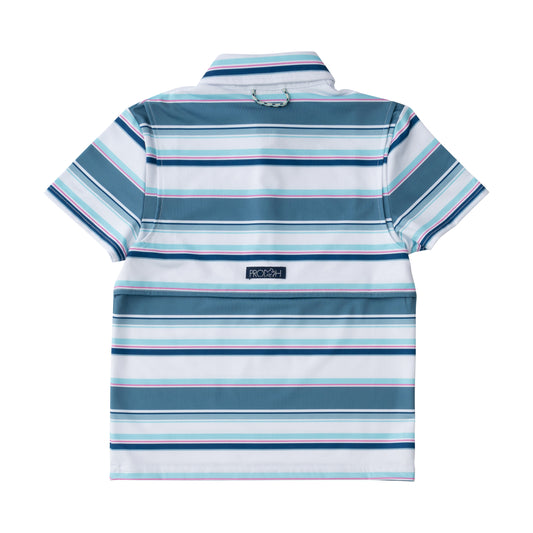 Provincial Blue Multi Stripe Pro Performance Polo