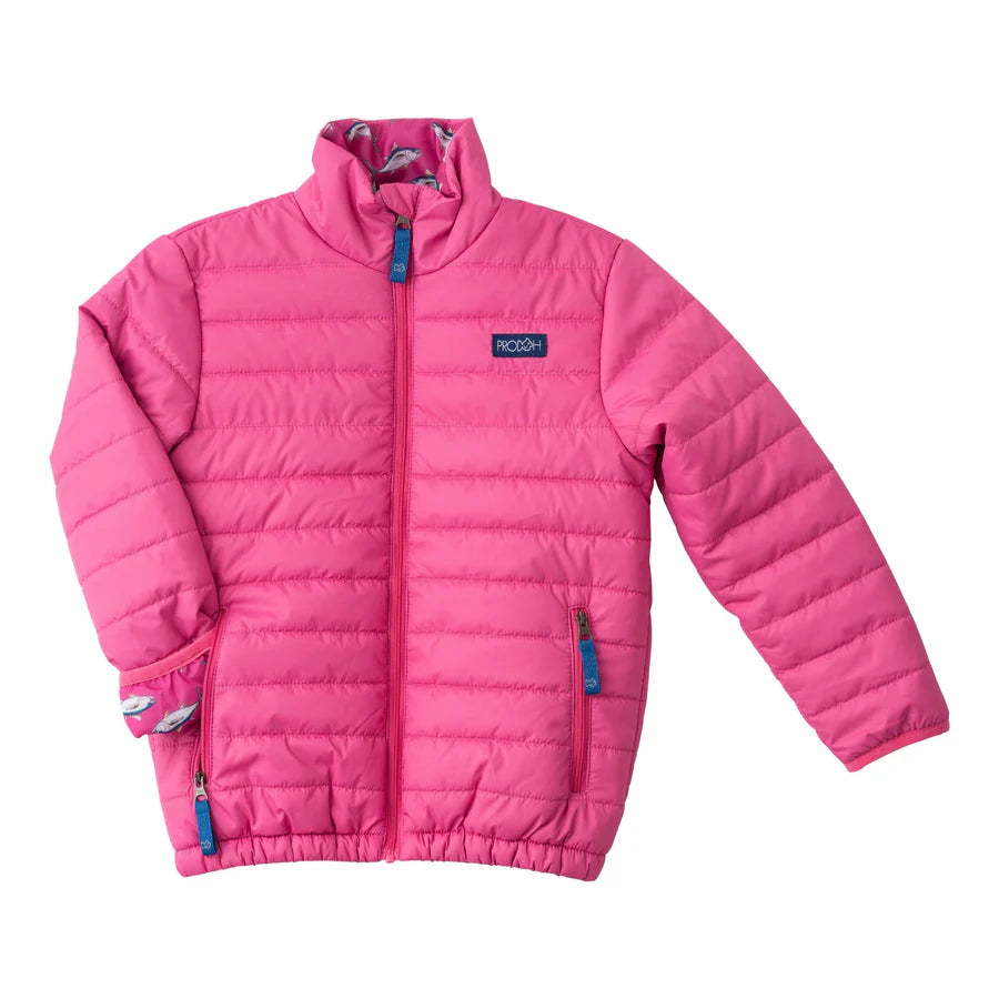 Raspberry Rose Puffer Jacket