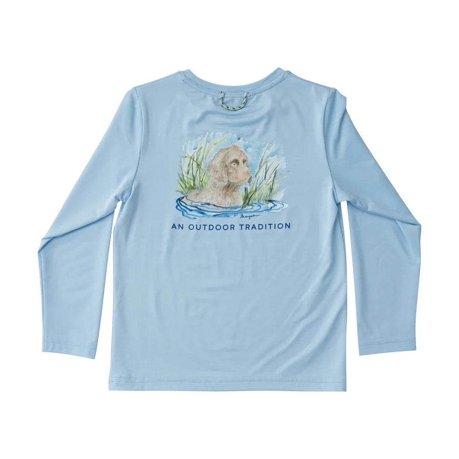 Performance Long Sleeve Tshirt // Clear Sky Boykin Spaniel