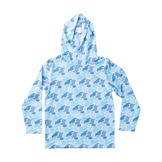 Camo Performance Hoodie // Orange Fish