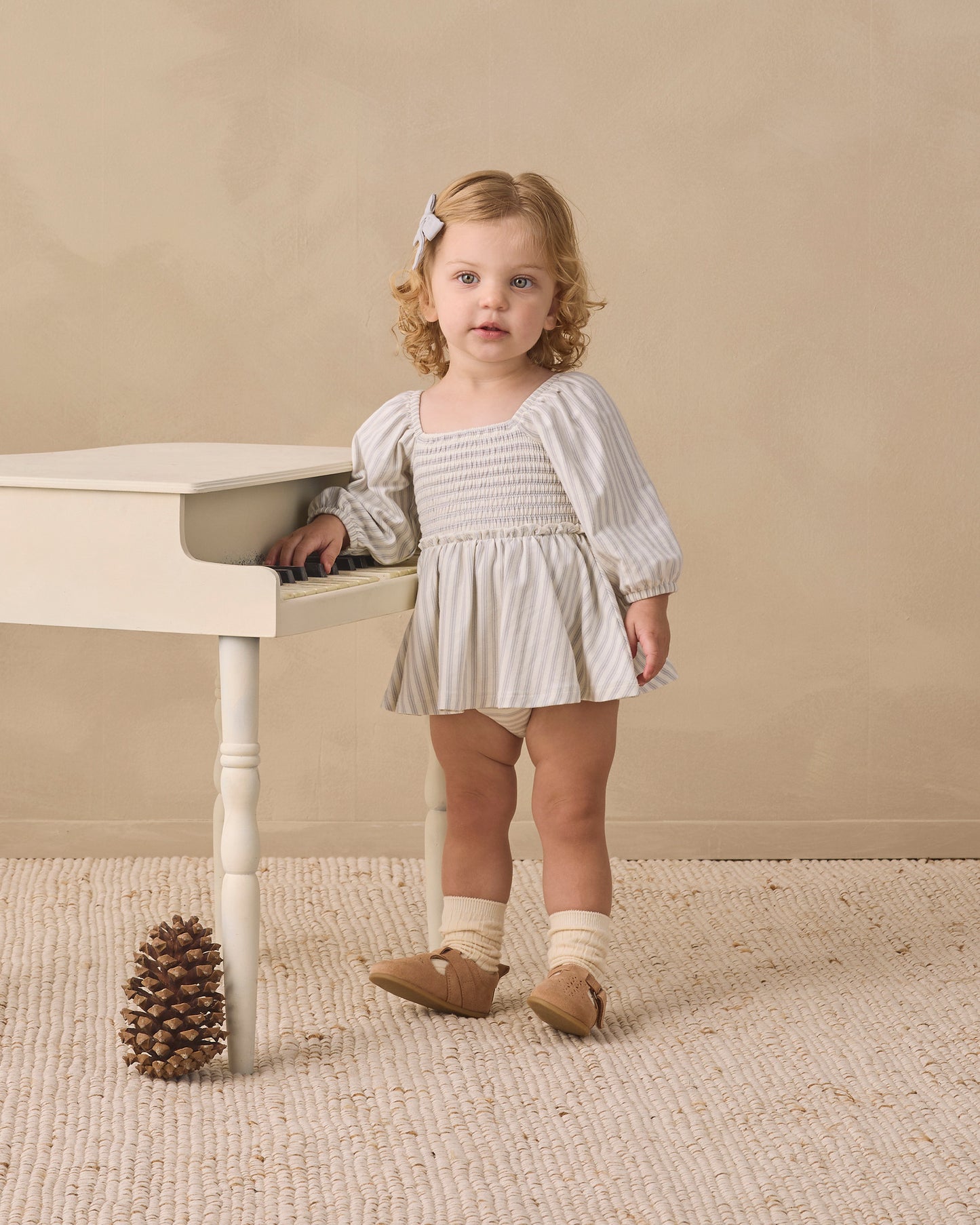 Lainey Romper // Cloud Stripe
