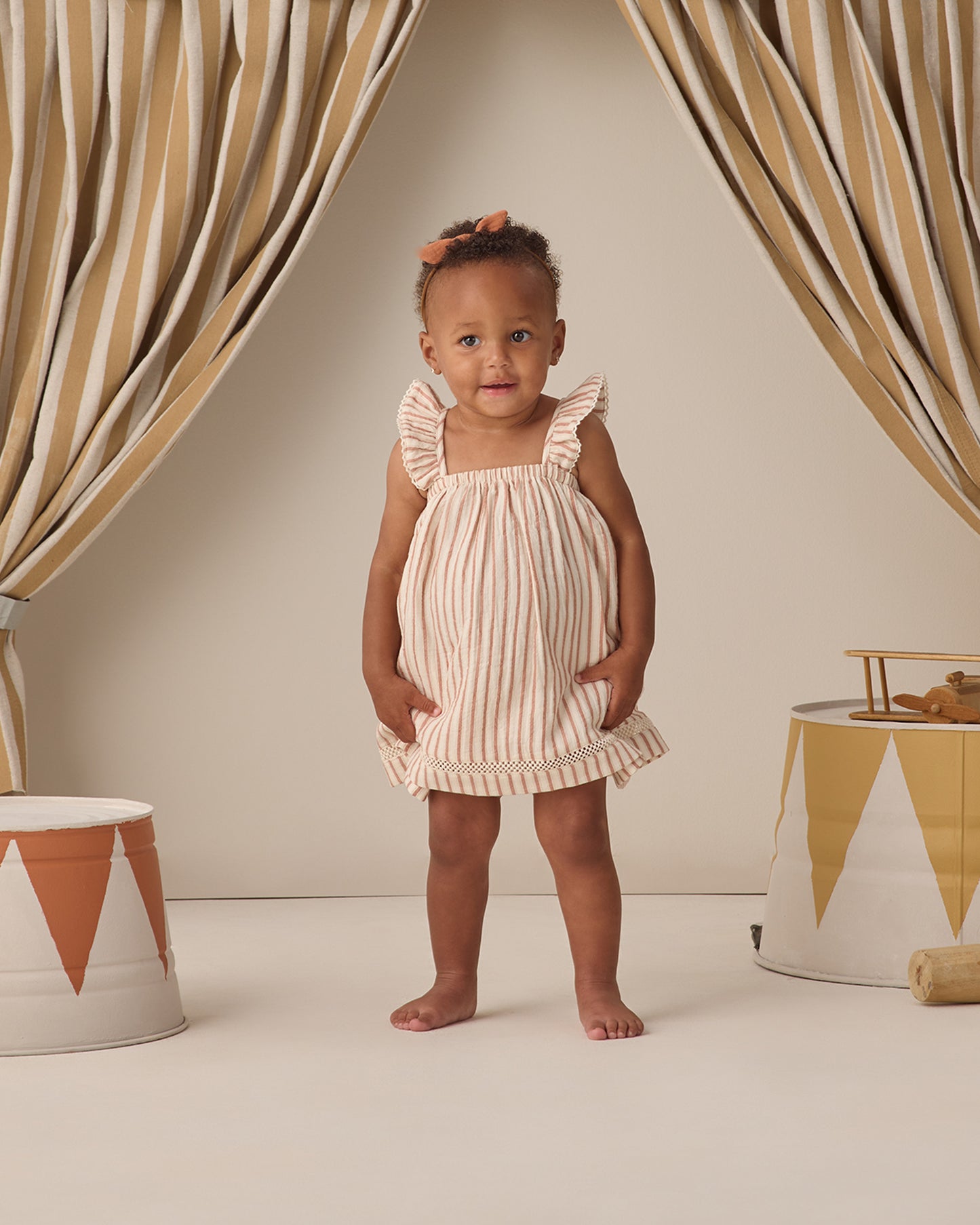 Ruffle Tank Dress // Vintage Stripe