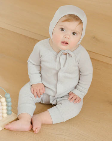 Pointelle Long John // Cloud