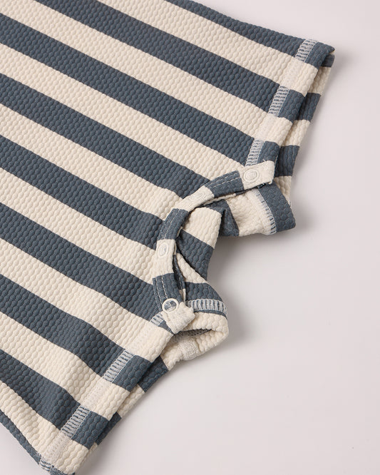 Zip Rashguard One Piece // Retro Ocean Stripe