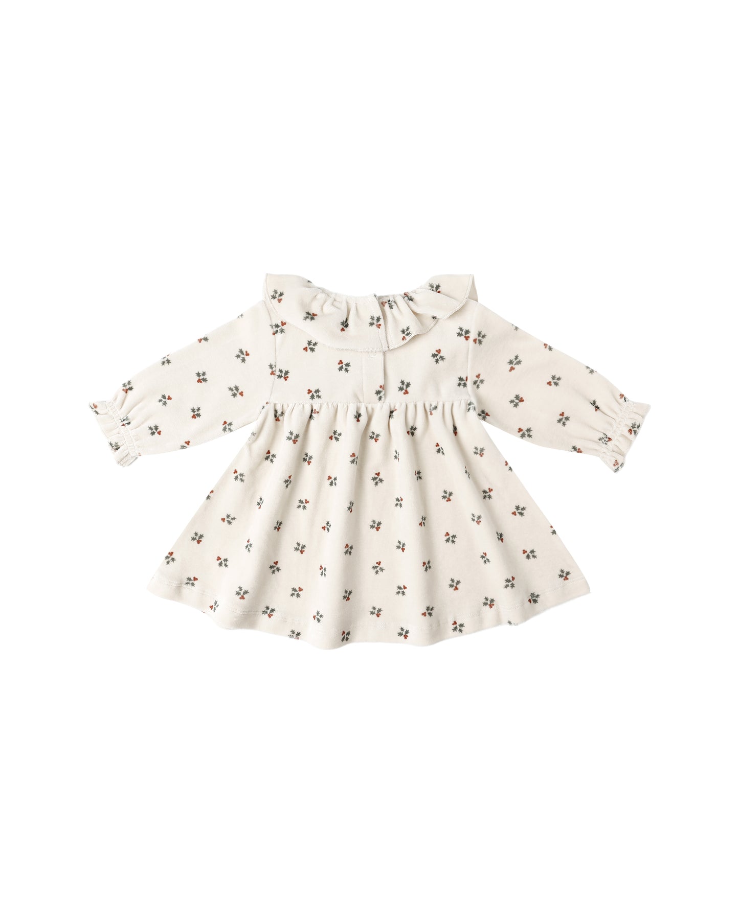 Velour Baby Dress || Holly Berry