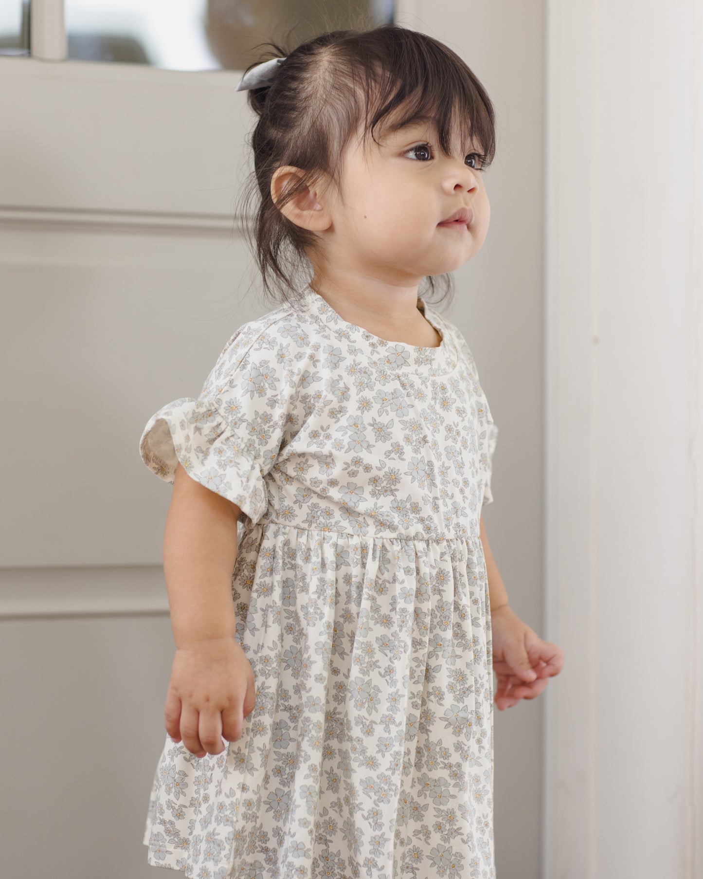 Bamboo Babydoll Dress // Blue Floral