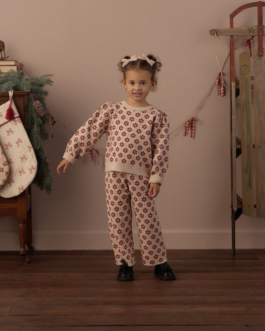 Jacquard Knit Set // Poinsettia
