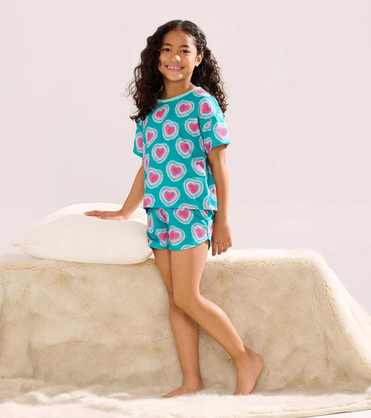 Glowing Hearts Short Sleep Set