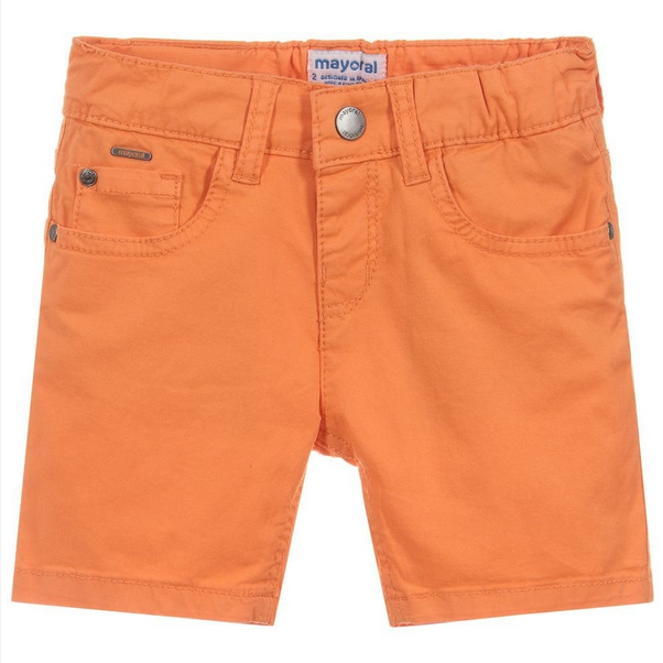 Boys Twill Shorts // Orange