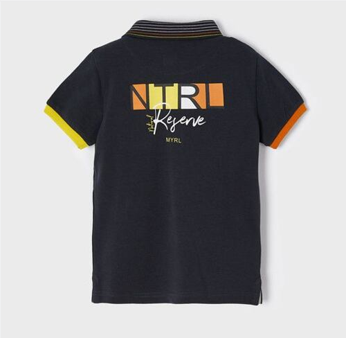 Boys Polo // Black, Orange, and Yellow