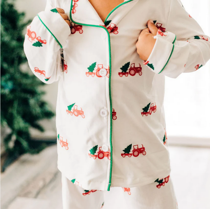 Adult Christmas Pajamas // Christmas Tractors