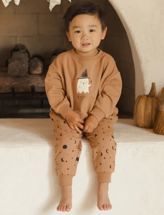 Relaxed Fleece Jogger Set II Boo & NIght Sky