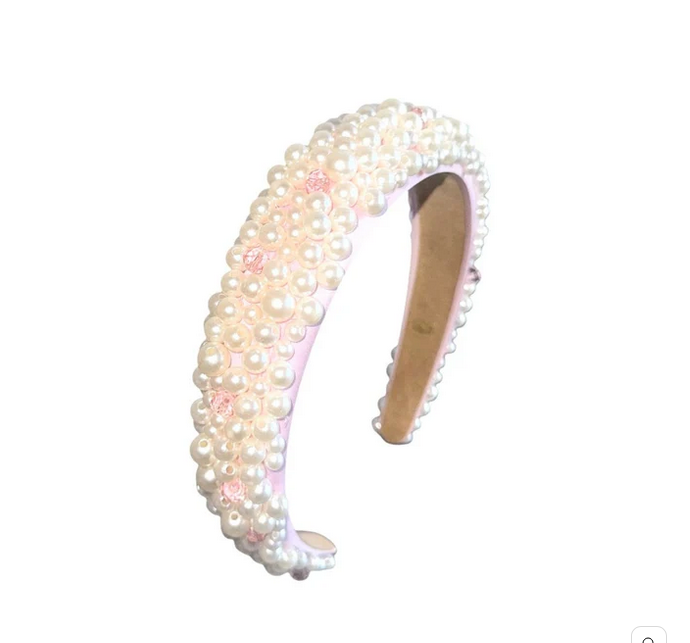 Pearl Headband // Pink & Ivory