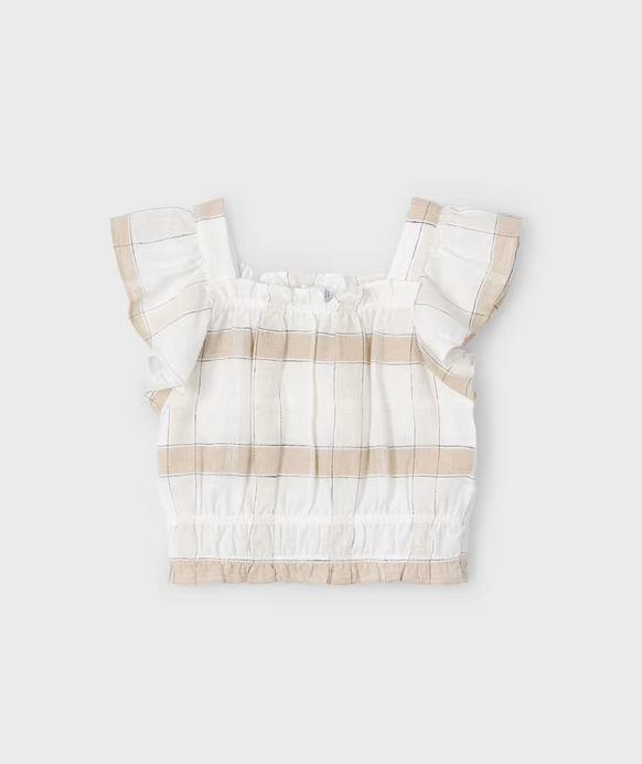 Plaid Linen Blouse // Cinnamon