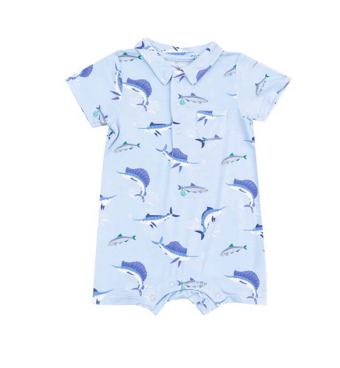 Polo Shortie // Deep Sea FIshing